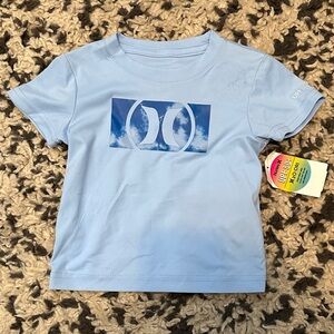 Hurley Light Blue Kids Tee with Logo Graphic